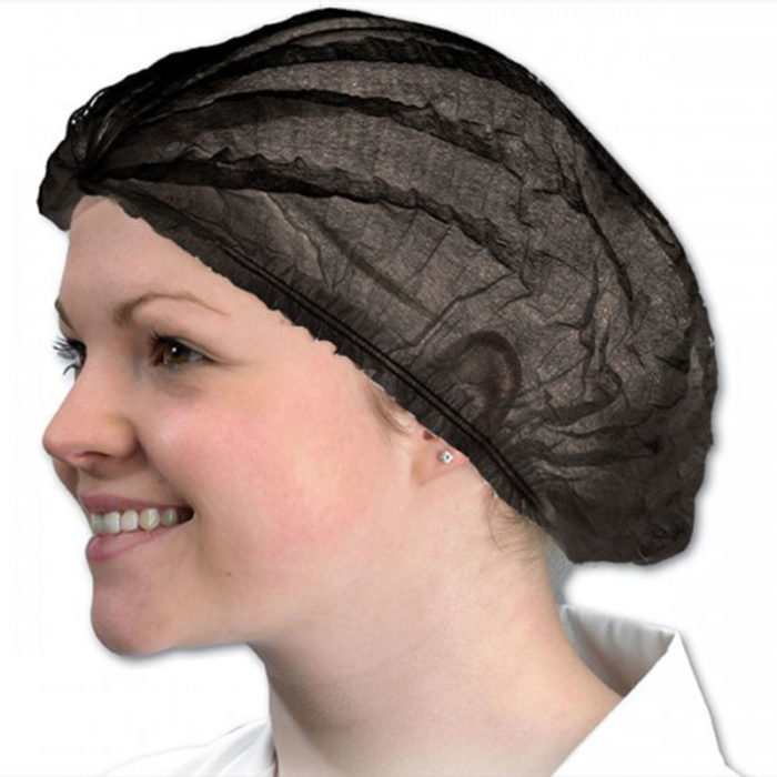 Black Pleated Mob Caps (Qty 100)